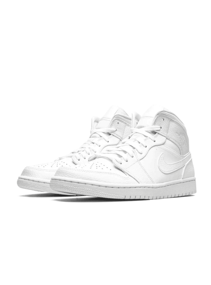 Air Jordan 1 Mid Triple White (GS)