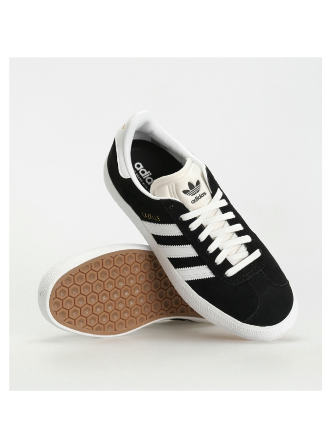 Adidas Gazelle Core Black Cloud White Gold
