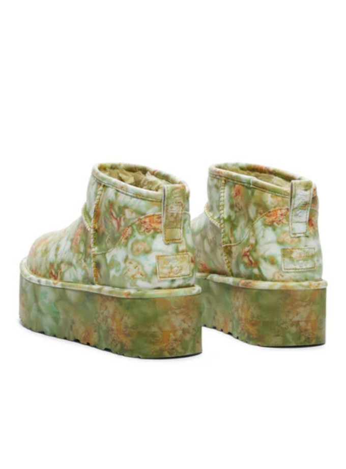 UGG Classic Ultra Mini Platform Boot Collina Strada Green Floral