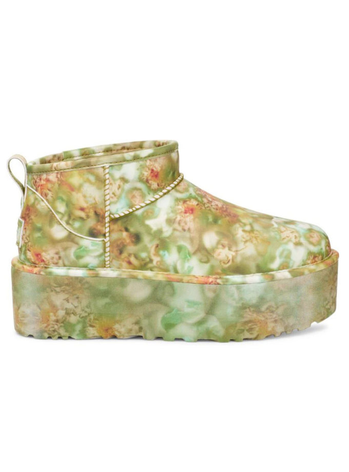 UGG Classic Ultra Mini Platform Boot Collina Strada Green Floral