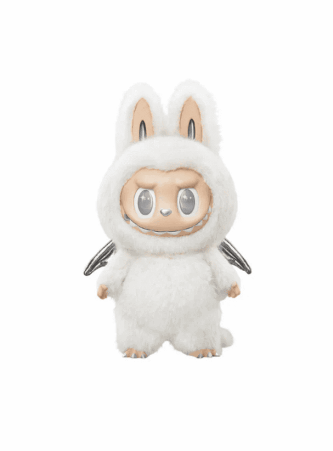Pop Mart Labubu Zimomo Angel in Clouds Figure + Tote Bag